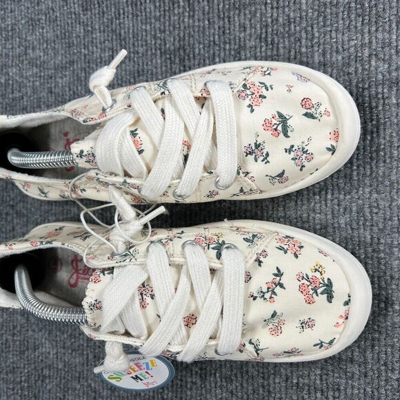Jellypop Womens Sneakers Size 5.5 Off White Floral Canvas Slip On Shoes Comfort - Picture 3 of 10